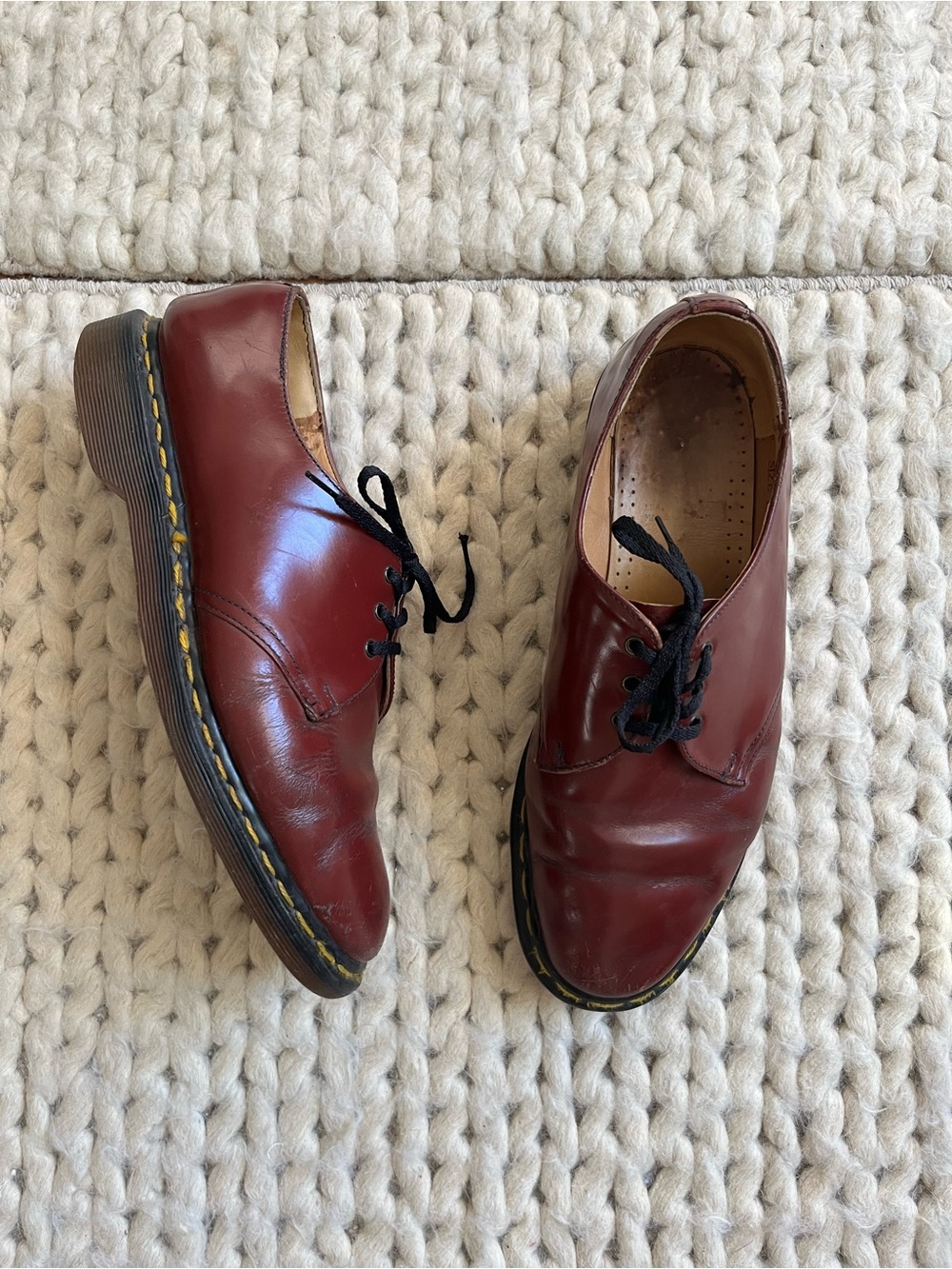 Vintage Dr. Martens c2 d2413 Cherry Red Leather | uk 10 us 11